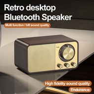 Creative Gift Bluetooth Speaker Desktop Cross-Border Card Slot Wireless Portable Retro Speaker Mini 