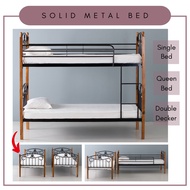 [PARENT'S DAY] Alora Furniture- DERRICK Metal Solid Bed Frame / Single Bed / Queen Bed / Double Decker / Katil Besi 双层床架
