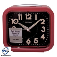 Seiko QHK023RN QHK023R Bell Alarm Snooze Light Red Table Side Clock