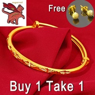 916 gold bracelet  Saudi Gold Bracelet for Women Pawnable Earring