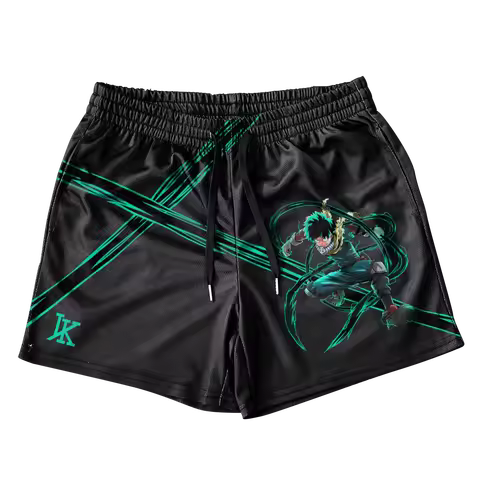Anime My Hero Academia Izuku Midoriya Shorts Summer Quick Drying Sport Shorts with Energy Print Brea