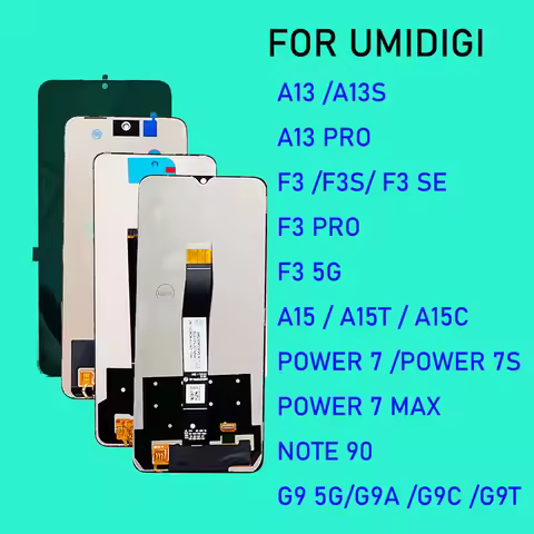 For UMIDIGI A13 PRO A13S A15 PRO A15T A15C F3 F3SE POWER 7 MAX Power 7s G9 G9A Lcd Display Touch Scr