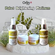 Orlin Beauty Paket Whitening brightening Platinum/Krim pemutih Bpom/Krim glowing umtuk wajah normal