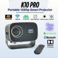 K80 A10 Projector 4K Android 11 Smart LED Projector 5G Wifi Auto Focus 1080P FHD