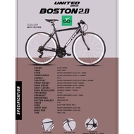 Sepeda Hybrid United Boston 2.0 TERBARU 2