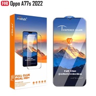 Oppo A77s - Tempered Glass Color Plate Full Glue Mantubl