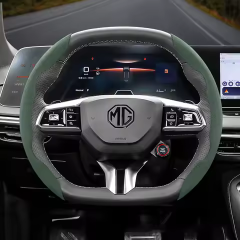 Suitable for Mg Non-Slip Buckle Segmented Suede Steering Wheel Cover Suitable for Zs Mg3 Hybrid Luxu
