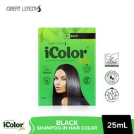 iColor Plus Shampoo-In Hair Color Black 25ml