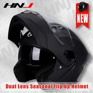 HNJ Flip Up Helmet Motorcycle Double Visor Modular Full Face Helmet