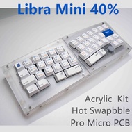 【In Stock】Libra Mini 40% Acrylic Keyboard Kit Ergonomics Keyboard Case Alice Customized Keyboard Cas