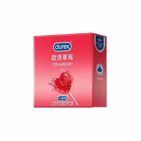 2pcs Durex Sweet Temptation Strawberry Flavor Condoms Ultra Thin Lubricated Adult Erotic Safety Cond