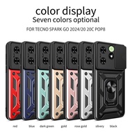 Phone Case Tecno Spark 10 Pro KI7 SPARK10PRO KI7 Shockproof Magnetic Hard Bracket Black Lens Protect