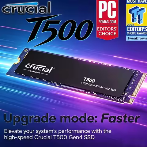 Crucial T500 1TB PCIe Gen4 NVMe M.2 SSD 7300MB/s High Speed Gaming Drive,Fit PS5 Laptop PC,OEM Origi