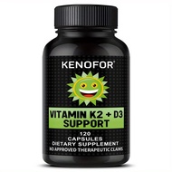 Vitamin K2 D3 Support Supplement - for Women & Men, for Joints & Bones - 120 Capsules