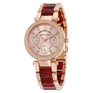 代購 Michael Kors MK手錶 MK6239 小直徑酒紅色玫瑰金色三眼計時女錶 時尚潮流石英錶