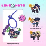 Multi-Fondom Anime Keychain & Sticker Sakadays, Bungou Stray Dogs, JJK, Tristamp, Pharmacy Diaries, 