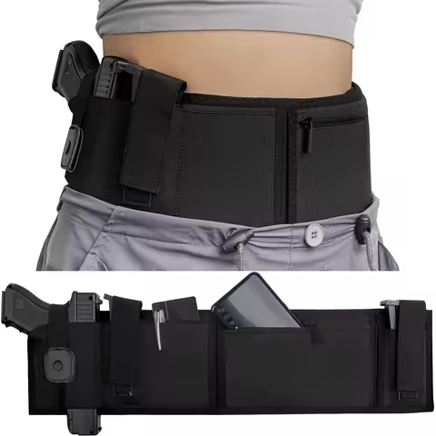 Tactical Belly Band Holster Concealed Carry Waistbband Pistol Holster Magazine Pouch Belt for Glock 