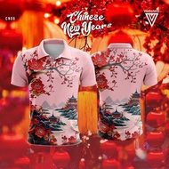 2024-2025 Men Polo Shirt- Kaos 2024 Cny/Bu Imlek Naga/Tshirt New Year By Vamotelli #Cn06 Free Custom