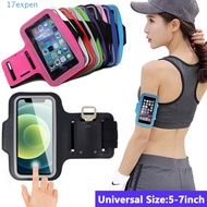 EXPEN Phone Bag Running Equipment 5.5/6.3/7 inch Phone Holder Universal Zipper Mobile Phone Bag Sports Armband
