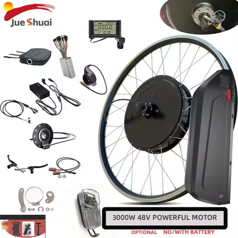 2000W/3000WComplete Rear E-Bike Conversion Kit with Battery 26/27.5/29 Inch & 700C Wheel Powerful Hu