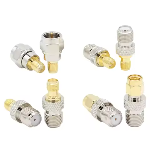 2pcs/Group Adapter F TV to SMA Male Plug & Female Jack Straight F to SMB TNC BNC RF Coaxial Connecto