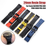 24mm Resin watch strap for CASIO GA-2000 GA2000 GA-2200 PRG-600 prg-650 PRW-6600 watchband soft Brac