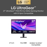 27” UltraGear™ FHD IPS gaming monitor | 144Hz, 1ms, G-Sync Compatible