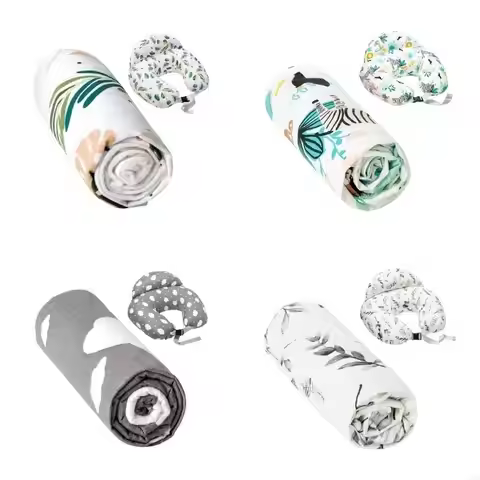 L41D Newborns Baby Breastfeeding Pillowcase Soft Breathable Pillow Cover Nursing Pillow Slipcover Pr