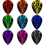 Harrows Rapide Black Flights [Teardrop] • 100 Microns • Dart Flights • SGDARTS