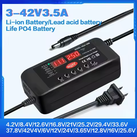 Adjustable power adapter 3-42V3.5A li-ion battery charger 3.65V12.6V16.8V25.2V29.4V lead-acid batter