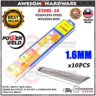 (10PCS STAINLESS STEEL) 1.6MM 16# POWERWELD E308L-16 1.6MM STAINLESS STEEL WELDING ROD ELECTRODE EXT