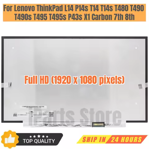 iParts Replacement Display for Lenovo ThinkPad T480 T490 T490s T495 T495s P43s L14 P14s T14 T14s X1 
