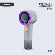 JMAX พัดลมมือถือขนาดพกพาF01 มี3สี ความเร็วสูงปรับได้ 199 ระดับ ชาร์จไฟ มีจอ LEDบอกแบตเตอรี่ แสดงกำลั