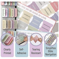 【RGSG】 Bible Book Tabs Bookmark Stickers Index Tabs Label Stickers Self-Adhesive Stationery Paper Tabs Study Supplies Accessories Hot
