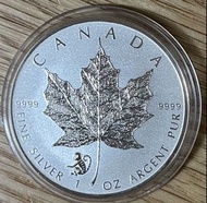 加拿大楓葉銀幣 2016年𤠣年加鑽1盎司