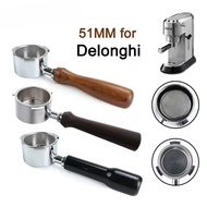 Coffee Bottomless Portafilter 51MM Replacement Filter Basket For Delonghi EC680 EC685 Espresso Machi