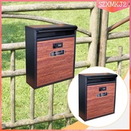 [szxmkj2] Wall Mount Mailbox with Lock Post Box for Envelopes Newspapers Magazines
