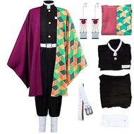 Buyoem Giyuu Tomioka Cosplay Costumes Adult Anime Kimono Halloween Cloak Kimono Outfit With For Wig