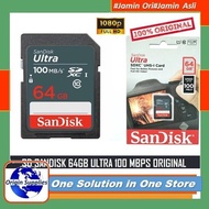 Sandisk SD Ultra 64GB 100 mbps Card Memory Camera Original 100% 64 gb