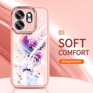 VRQR for Oppo Reno 14 5G Reno14 F Reno14 Pro 5G 14F Bright Flower Transparent Shockproof Silicone So