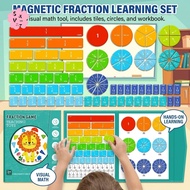 Magnetics Fraction Board Educational Math Toy for Kids 3D Numerator Denominator Learning Tool