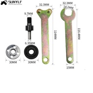 [Sunnylife] Set Grinder Wrench Spanner Lock Nut Flange Angle Connecting Rods Parts Tools
