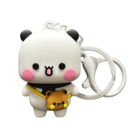 THANKSKY พวงกุญแจคู่กับแฟน พวงกุญแจให้แฟน การ์ตูนลายการ์ตูน พวงกุญแจหมีแพนด้า Bubu Dudu คาวาอิ หวานห
