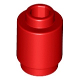 Lego 3062 Brick, Round 1 x 1 red