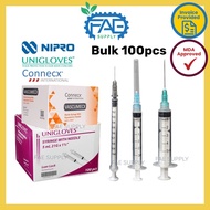 Syringe Picagari Luer Lock With Needle MDA 1/3/5/10 mL CC 21G 23G 25G box packing bulk