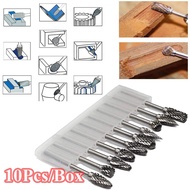 [FULL SET - 10pcs] - Tungsten Carbide Rotary Burr Milling Cutter Files Rotary Mata Porting Tool Mata