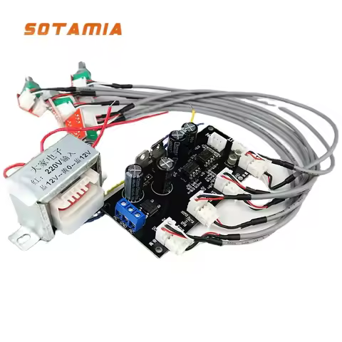 SOTAMIA NE5532 Pre Amplifier Tone Board Preamp Treble Midrange Bass Preamplifier Volume Control For 