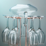 Red Decoration Rack Wine Glass Wine Cabinet Upside Down Shelf Decanter Integrated Red Wine Decoratio