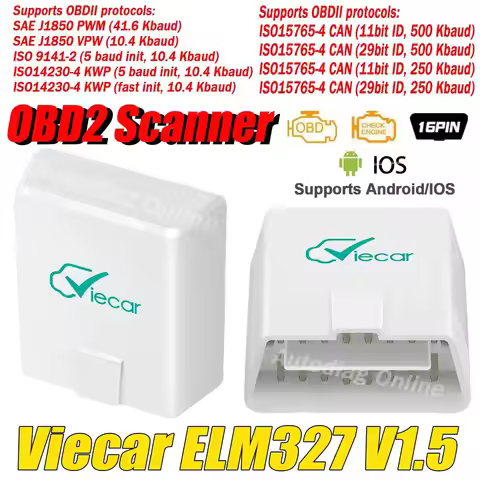 Viecar OBD2 Diagnostic Scanner Bluetooth 4.0 PIC18F25K80 Code Reader OBD2 Auto Diagnostic for Androi