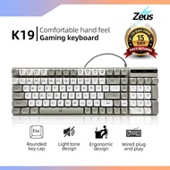 Zeus K-19 Wired Membrane Gaming Keyboard 98 Keys 3 Spell Color Matching Game Keyboard LED Backlight